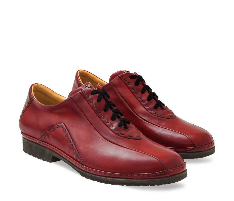 Pakerson DERBY BOLGHERI PELLE ROSSO BORDEAUX