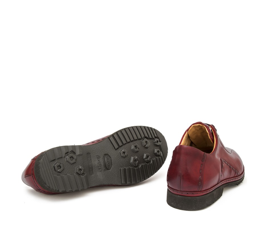 Pakerson DERBY BOLGHERI PELLE ROSSO BORDEAUX