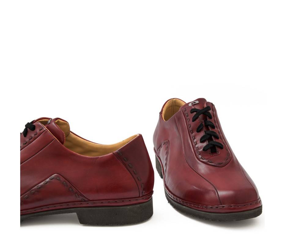 Pakerson DERBY BOLGHERI PELLE ROSSO BORDEAUX