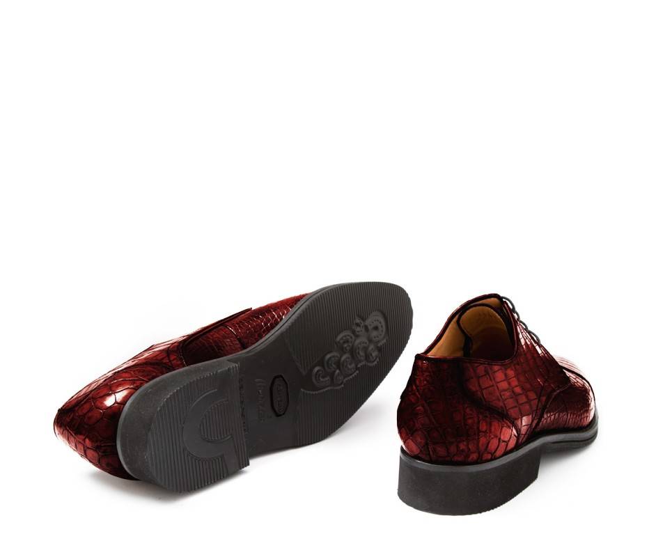 Pakerson DERBY FIRENZE ALLIGATORE BORDEAUX VINO