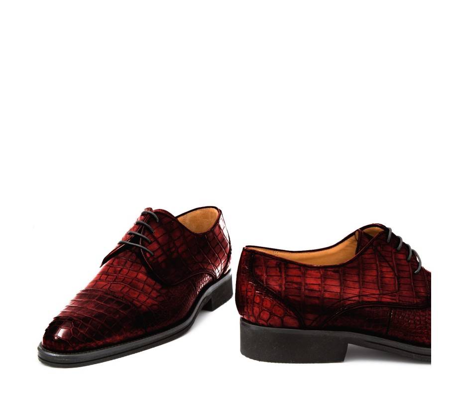 Pakerson DERBY FIRENZE ALLIGATORE BORDEAUX VINO