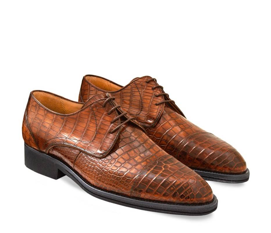 Pakerson DERBY FIRENZE ALLIGATORE MARRONE WOOD