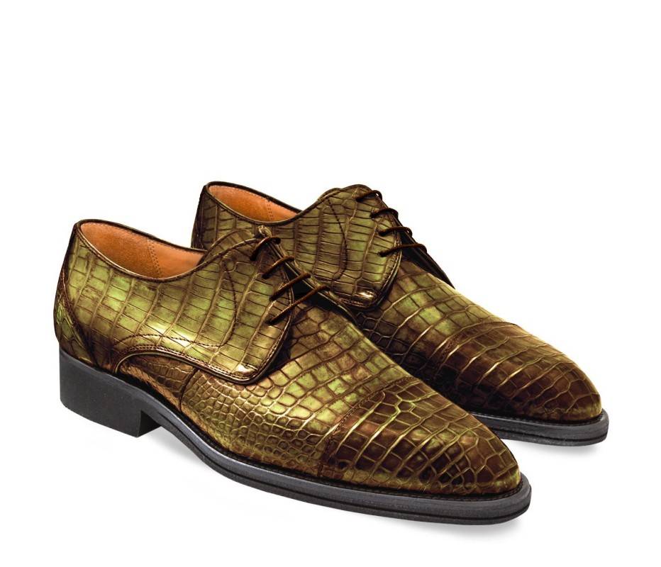 Pakerson DERBY FIRENZE ALLIGATORE VERDE OLIVA