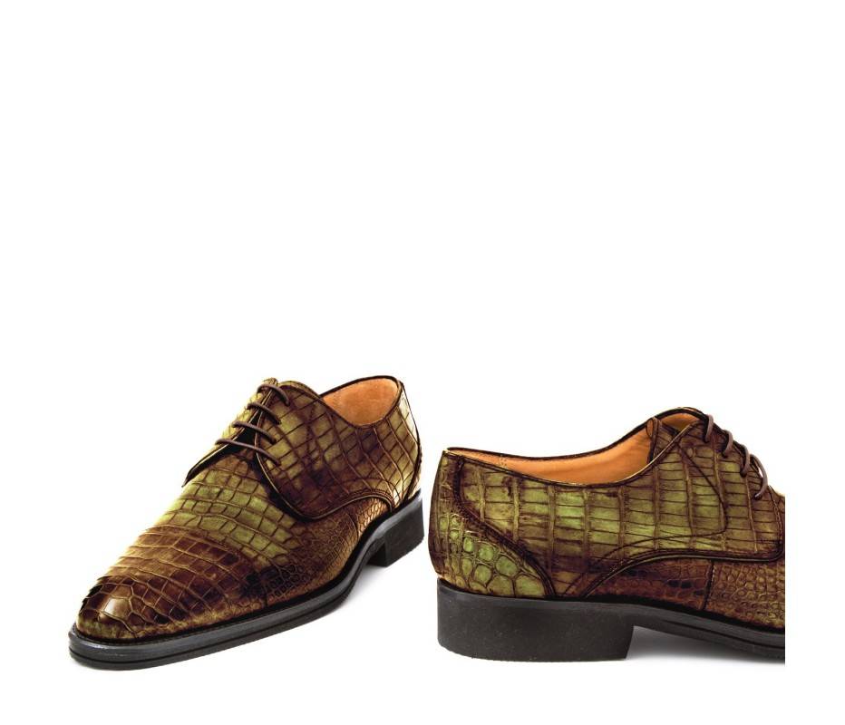 Pakerson DERBY FIRENZE ALLIGATORE VERDE OLIVA