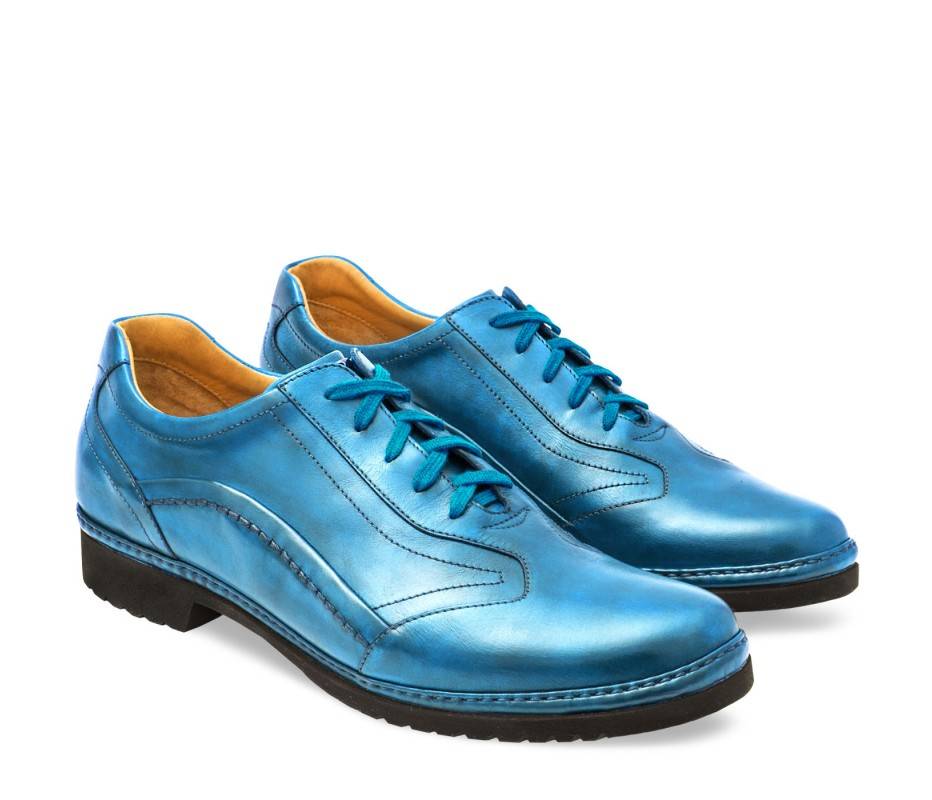 Pakerson DERBY PIENZA PELLE AZZURRO CIELO