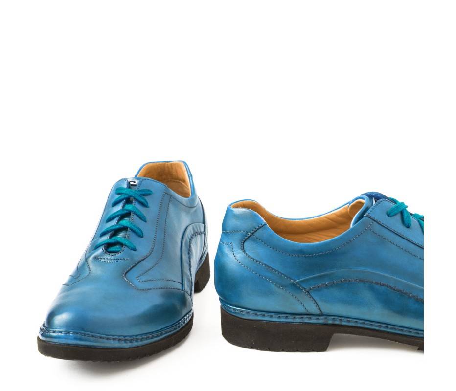 Pakerson DERBY PIENZA PELLE AZZURRO CIELO