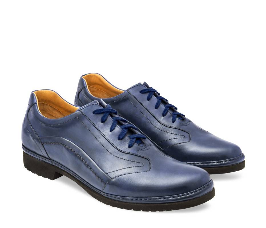Pakerson DERBY PIENZA PELLE BLU NAVY