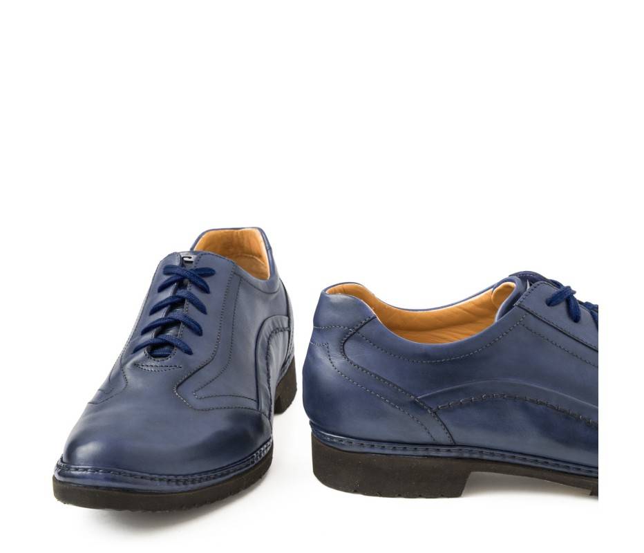 Pakerson DERBY PIENZA PELLE BLU NAVY