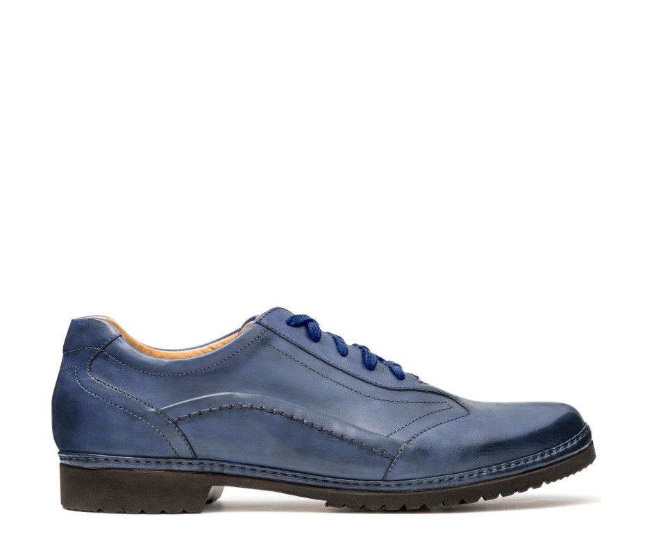 Pakerson DERBY PIENZA PELLE BLU NAVY