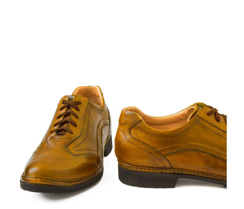 Pakerson DERBY PIENZA PELLE GIALLO SENAPE