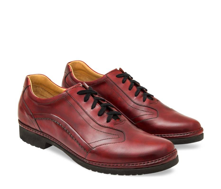 Pakerson DERBY PIENZA PELLE ROSSO BORDEAUX