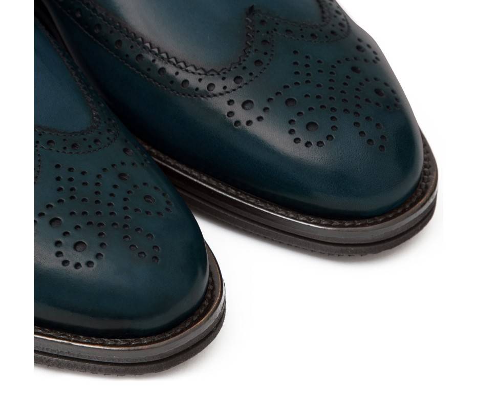 Pakerson DOPPIA FIBBIA SIENA PELLE BLU ISLAND