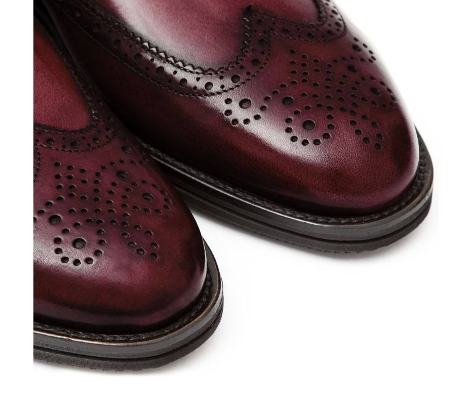 Pakerson DOPPIA FIBBIA SIENA PELLE BORDEAUX VINO