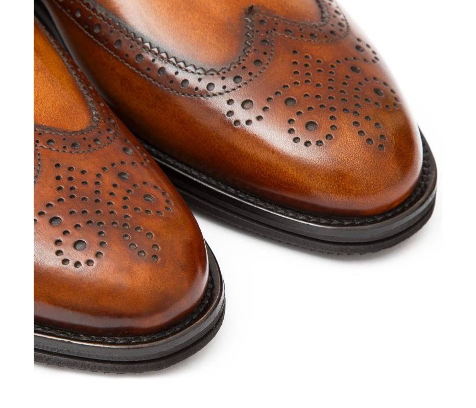 Pakerson DOPPIA FIBBIA SIENA PELLE MARRONE WOOD