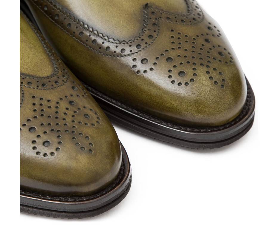 Pakerson DOPPIA FIBBIA SIENA PELLE VERDE OLIVA