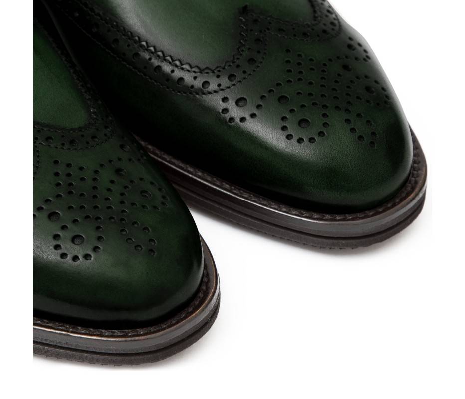 Pakerson DOPPIA FIBBIA SIENA PELLE VERDE TARTARUGA