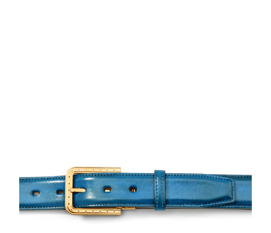 Pakerson FIBBIA RIPA PELLE AZZURRO BAY