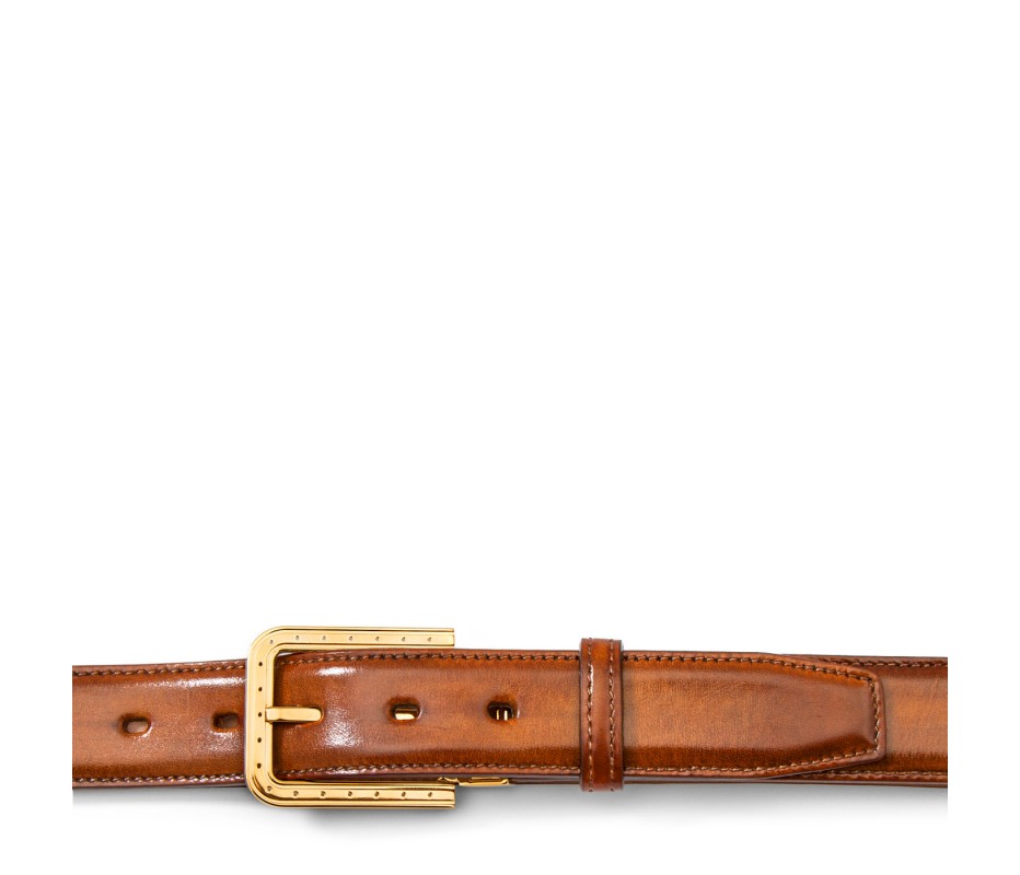 Pakerson FIBBIA RIPA PELLE MARRONE WOOD