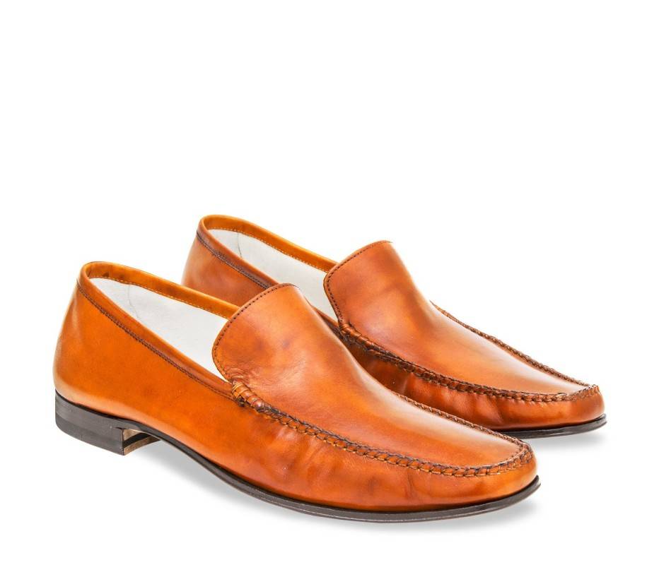 Pakerson MOCASSINO CERRETO PELLE ARANCIO