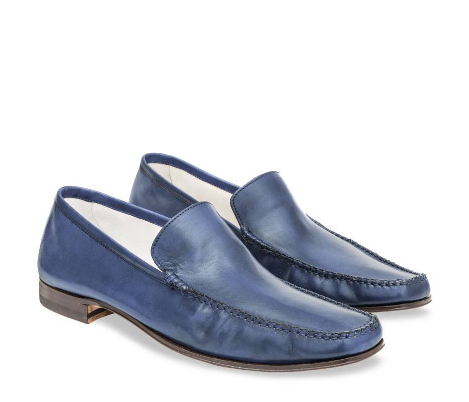 Pakerson MOCASSINO CERRETO PELLE BLU NAVY