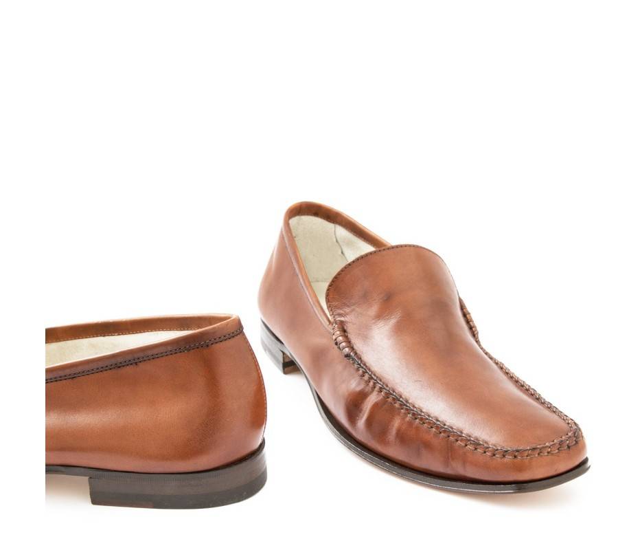 Pakerson MOCASSINO CERRETO PELLE MARRONE TAN