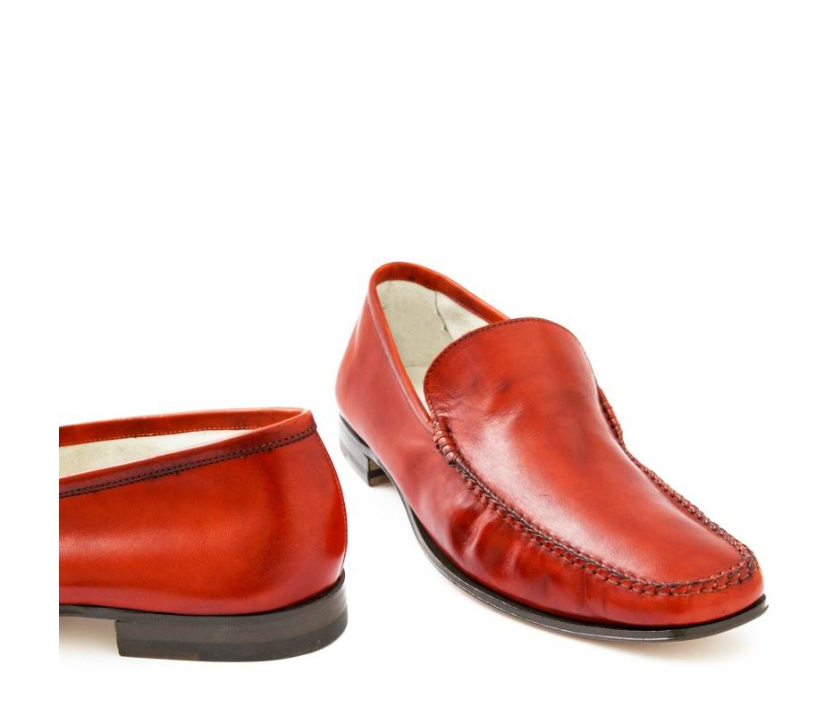 Pakerson MOCASSINO CERRETO PELLE ROSSA