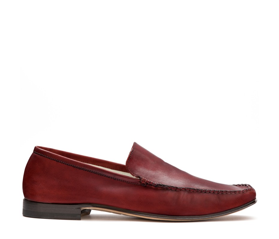 Pakerson MOCASSINO CERRETO PELLE ROSSO BORDEAUX