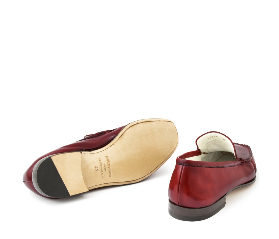 Pakerson MOCASSINO CERRETO PELLE ROSSO BORDEAUX