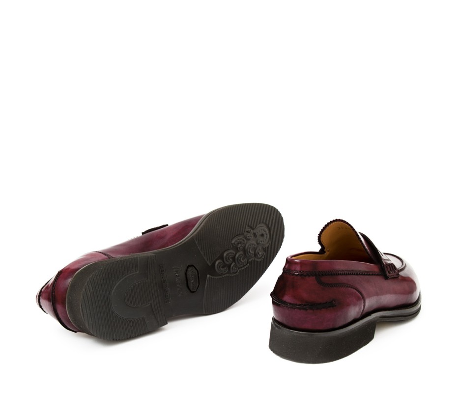Pakerson MOCASSINO LUCCA PELLE BORDEAUX VINO