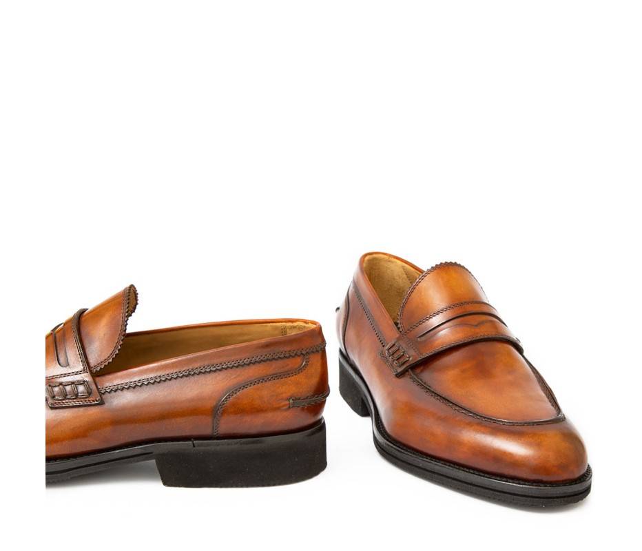 Pakerson MOCASSINO LUCCA PELLE MARRONE WOOD