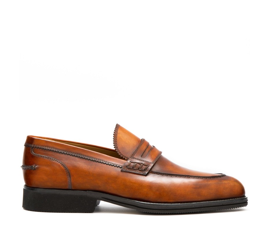 Pakerson MOCASSINO LUCCA PELLE MARRONE WOOD