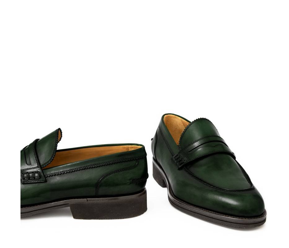 Pakerson MOCASSINO LUCCA PELLE VERDE TARTARUGA