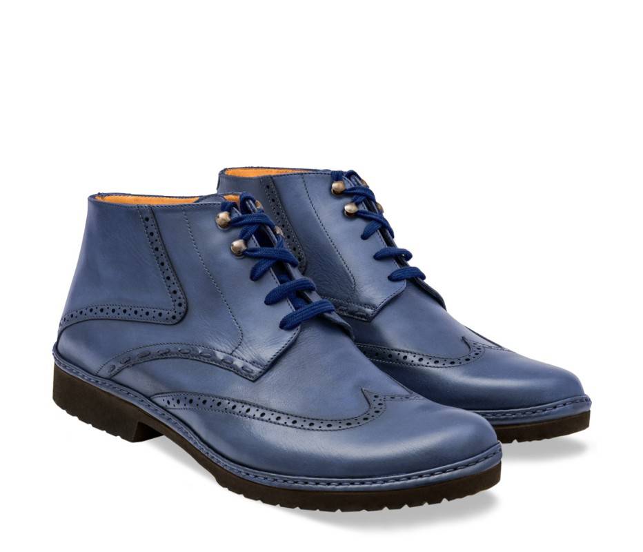 Pakerson POLACCHINO CERTALDO PELLE BLU NAVY