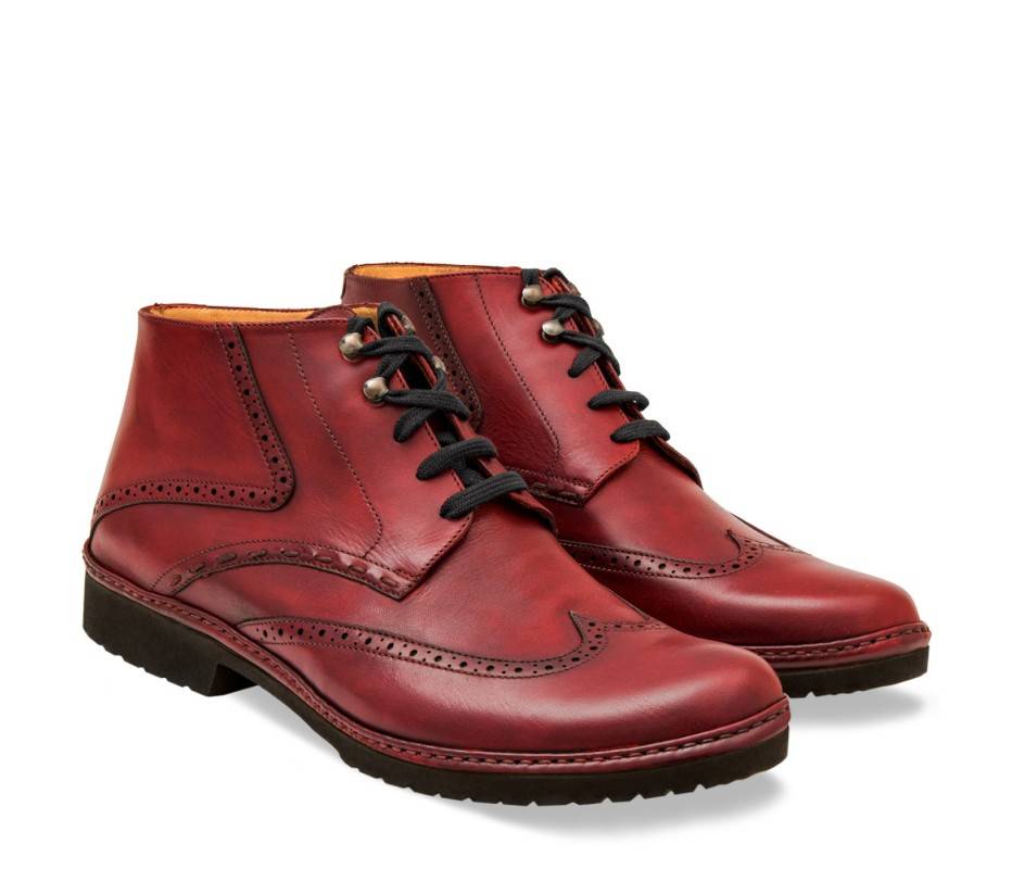 Pakerson POLACCHINO CERTALDO PELLE ROSSO BORDEAUX