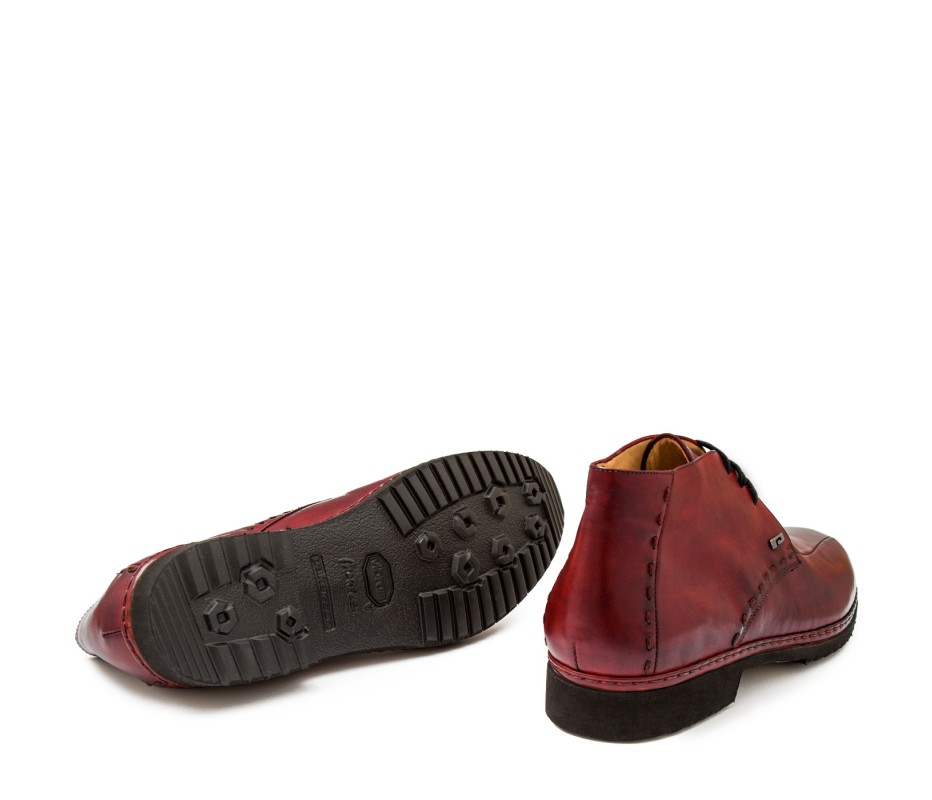 Pakerson POLACCHINO GREVE PELLE ROSSO BORDEAUX