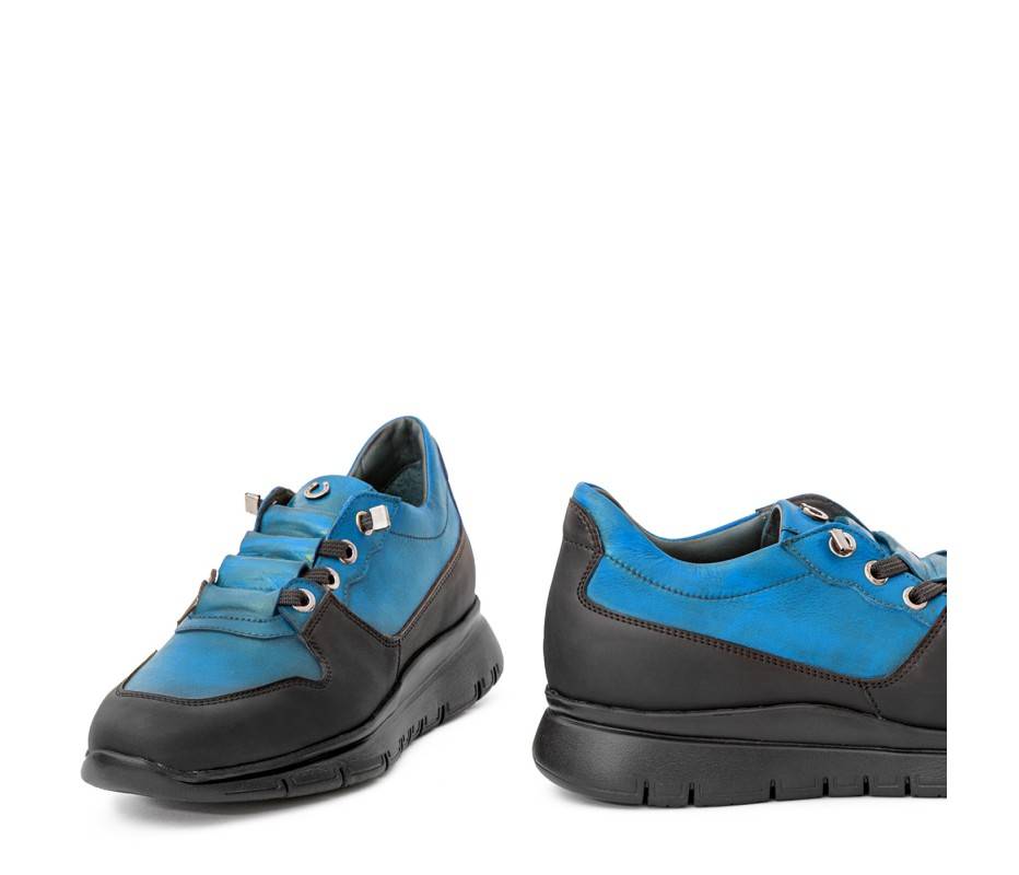 Pakerson SNEAKER AMIATA PELLE AZZURRO CIELO