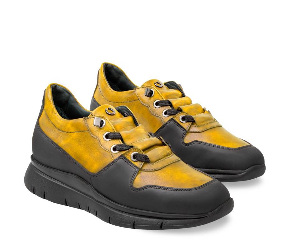 Pakerson SNEAKER AMIATA PELLE GIALLA