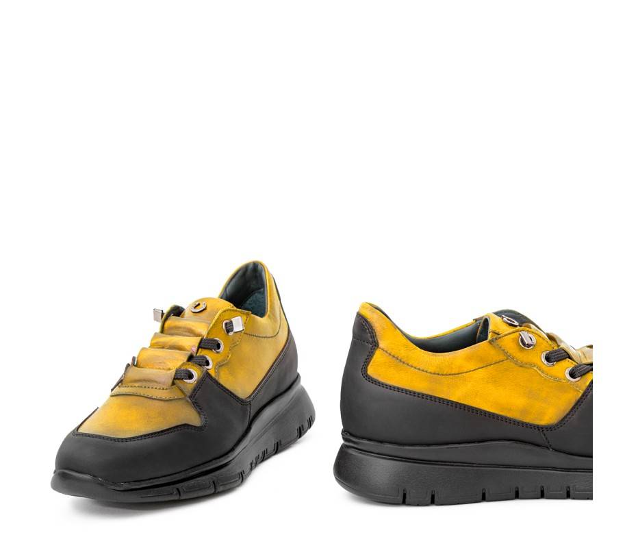 Pakerson SNEAKER AMIATA PELLE GIALLA