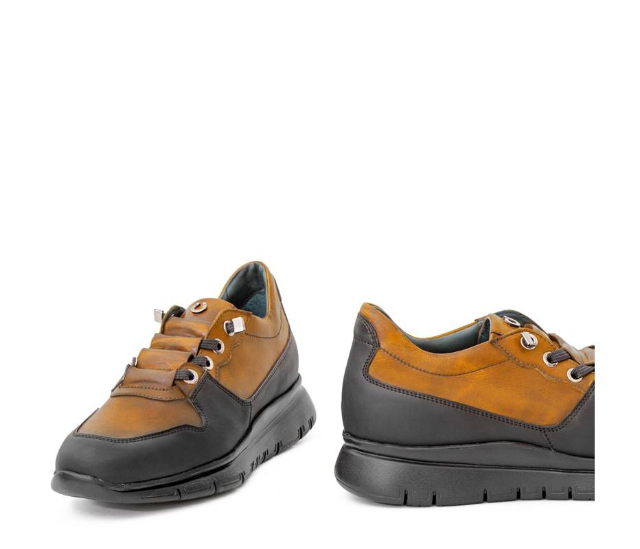 Pakerson SNEAKER AMIATA PELLE GIALLO SENAPE