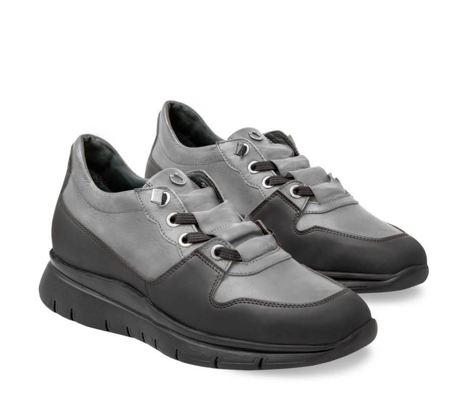 Pakerson SNEAKER AMIATA PELLE GRIGIO SMOG