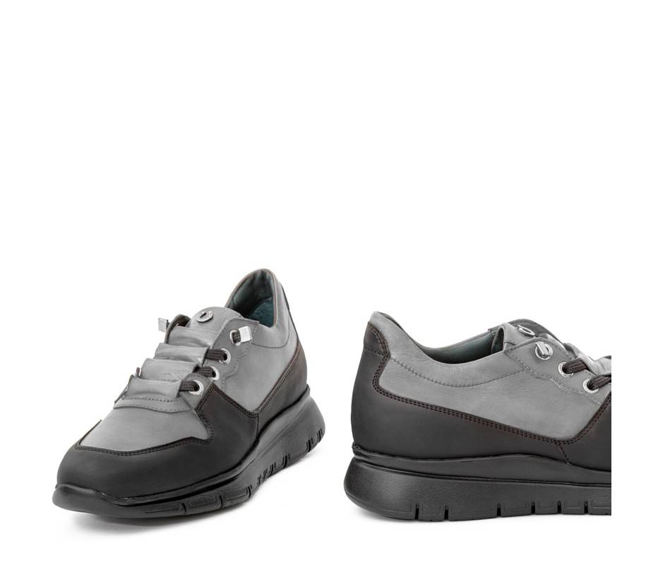 Pakerson SNEAKER AMIATA PELLE GRIGIO SMOG
