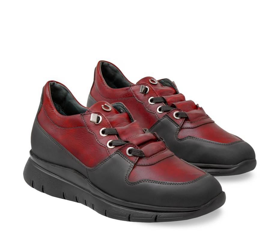 Pakerson SNEAKER AMIATA PELLE ROSSO BORDEAUX