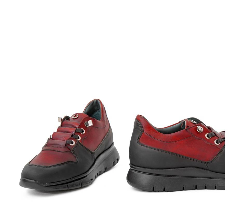 Pakerson SNEAKER AMIATA PELLE ROSSO BORDEAUX