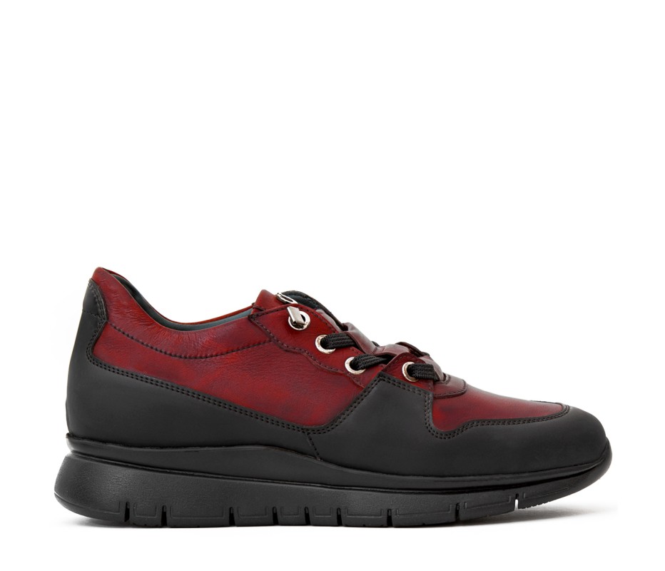 Pakerson SNEAKER AMIATA PELLE ROSSO BORDEAUX