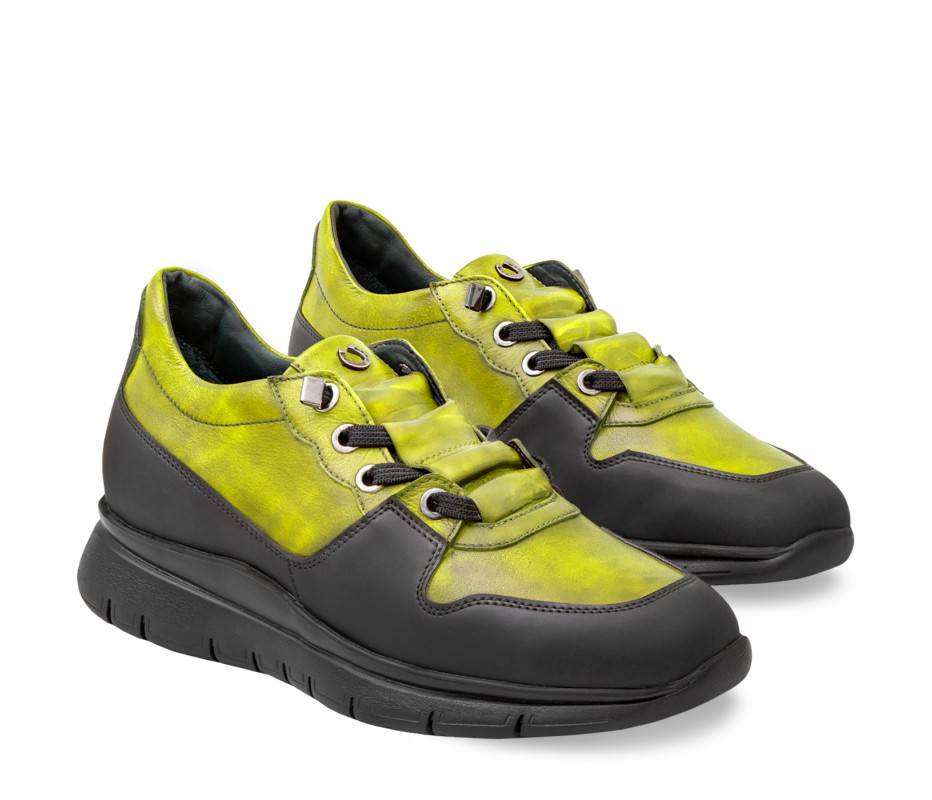 Pakerson SNEAKER AMIATA PELLE VERDE PISTACCHIO