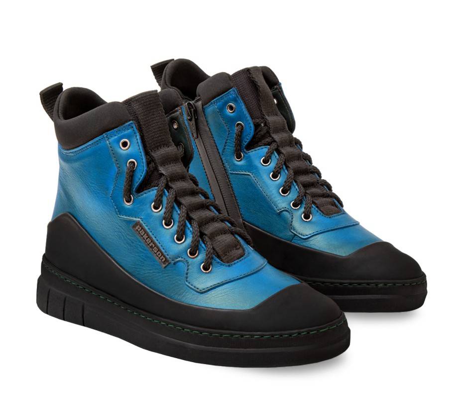 Pakerson STIVALETTO APUANE PELLE AZZURRO CIELO