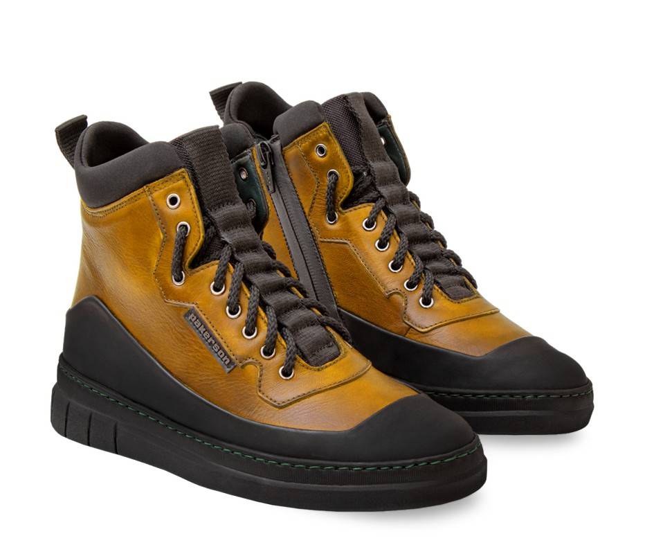 Pakerson STIVALETTO APUANE PELLE GIALLO SENAPE