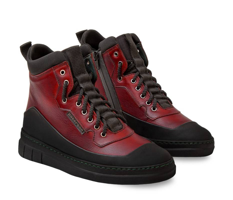 Pakerson STIVALETTO APUANE PELLE ROSSO BORDEAUX