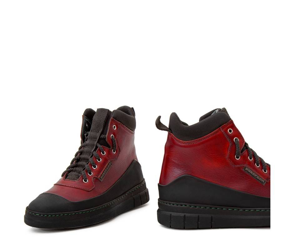 Pakerson STIVALETTO APUANE PELLE ROSSO BORDEAUX