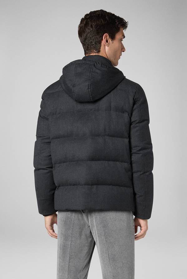 Pal Zileri Bomber In Pura Lana Con Cappuccio Removibile